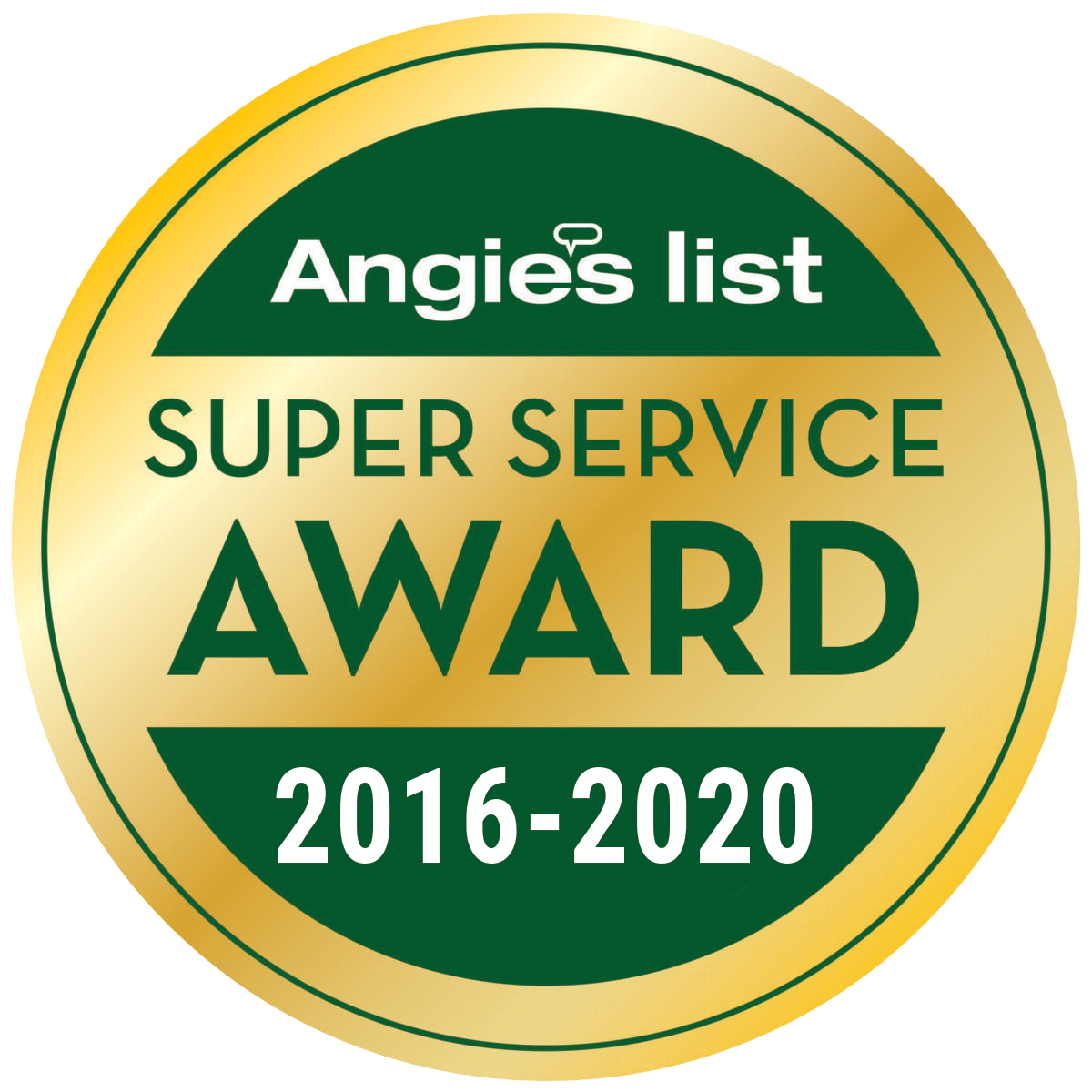 Angi's List Super Service Award 2016-2020 Angie's List
